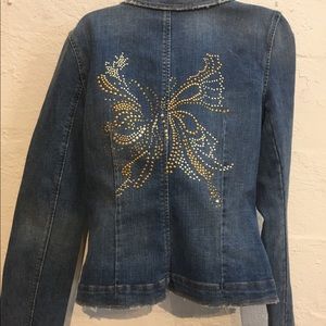 Marciano stud rhinestone embellished jacket large